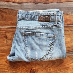 Converse One Star Sheridan Skinny Jeans Size 30 Studded Worn Faded